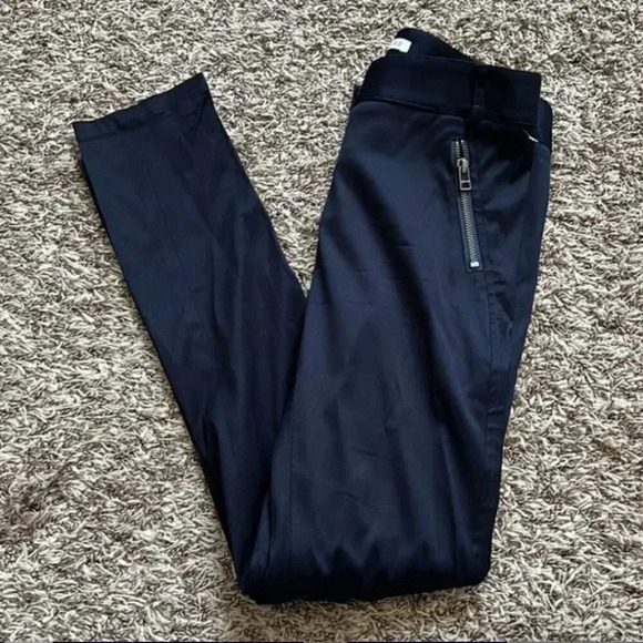 Veronica Beard Ash Dark Navy Skinny Pants | Veronica Beard Zipper Pants - Picture 5 of 16